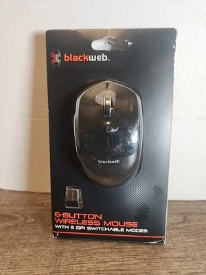Blackweb 6-Button Wireless Mouse With 5 DPI Switchable Modes, Black - Image 1 of 4