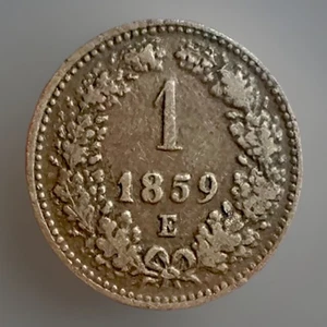 Austria 1 Kreuzer 1859 E - Picture 1 of 2