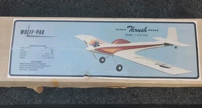 Wolff-Pak Thrush Radio Controlled Model Airplane Kit Vintage - Image 1 of 3