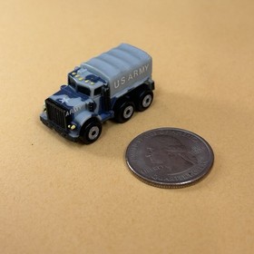 Micro Machines MILITARY Loose INSIDERS TRUCK CARGO Blue gray Galoob 25~~