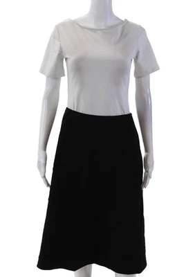 Falda negra forrada hasta la rodilla Lafayette 148 New York para mujer talla 4 Foto 1 de 4