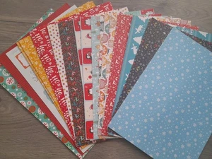 Designpapier Motivpapier 30 Blätter "Winter, Weihnachten " Scrapbooking Basteln - Bild 1 von 7