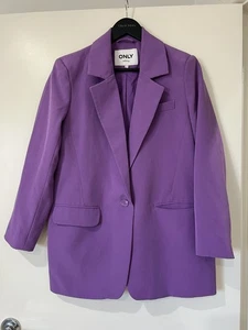 Only Tailoring Women's Blazer With Button Purple Size 36 - Picture 1 of 8