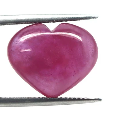 15.35 CT. Heated Red Ruby Madagascar Heart Cabochon 14 x 17 MM. - Image 1 of 4