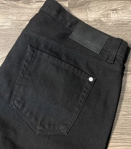 Baldwin The Henley Slim Leg Double Black Denim Jeans, Größe 38x35, Hergestellt in den USA, Neu ohne Etikett - Bild 1 von 11