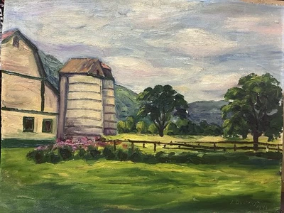 ISADORE DONSKOY  original oil on canvas  1946 -  18" - Image 1 of 4