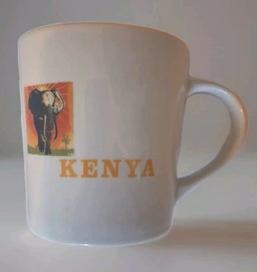 Starbucks 2005 White & Gold Kenya Africa Arabia Blend Coffee/Tea Mug 16 0z. - Picture 1 of 5