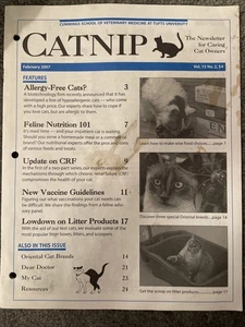Catnip Newsletters Tufts University For Caring Cat Owners 2007 Vol 15 N 2 - Bild 1 von 4