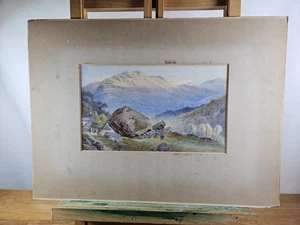 JOHN SOWDEN (1858–1940) WATERCOLOUR THE BOWDER STONE BORROWDALE CUMBRIA 1905 - Picture 1 of 23