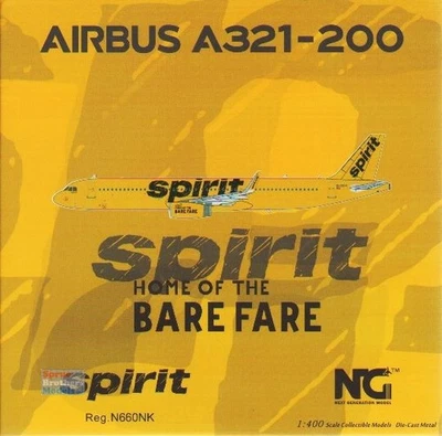 NGM13100 1:400 NG Modelo Spirit Airlines Airbus A321-200 Reg #N660NK Foto 1 de 3