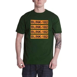 Camiseta Blink 182 Logo Repetición Banda Logo Nuevo Oficial Unisex Verde - Imagen 1 de 4