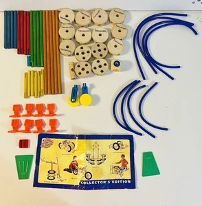Vintage Original Tinkertoy Collectors Set THE TOY TINKERS SPALDING BROS. 61 Pcs. - Picture 1 of 3