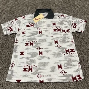 Vintage Nike Golf Short Sleeve Polo Mens Shirt White Red NWT - Picture 1 of 7