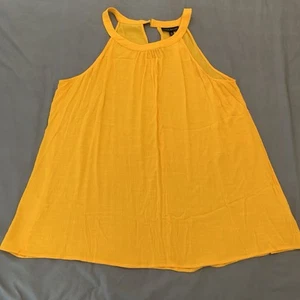 NWT Lane Bryant Yellow Baby Doll Tank Size 16 Summer Outdoors New - Picture 1 of 8