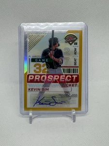 2024 Panini Prospect Edition Baseball Kevin Sim Prospect Ticket Autograph 06/10 - Bild 1 von 2