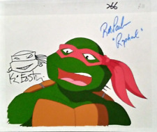 TMNT Production Cel Autographed by Kevin Eastman & Rob Paulsen with COA Raphael
