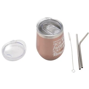12 Oz Stainless Steel Wine Tumbler Set, Retirement Gifts for Women, Best4945 - Picture 1 of 8