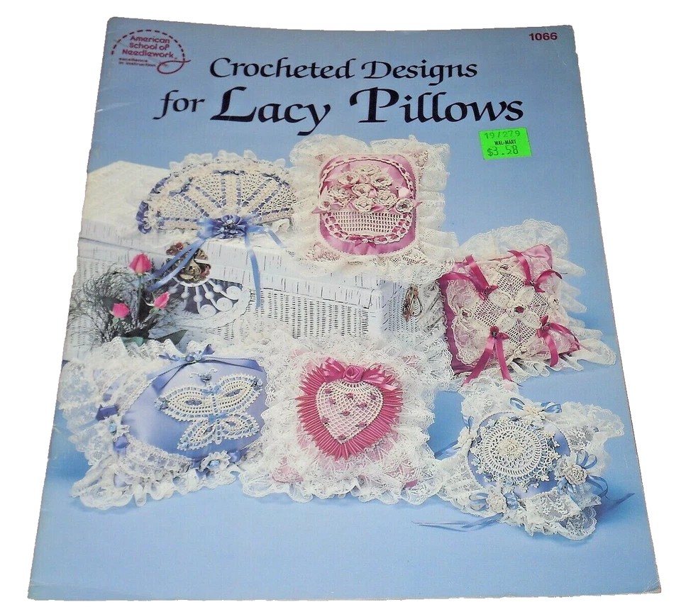 Crocheted Designs For Lacy Pillows Booklet 1066 American School Of Needlework - Image 1 of 1