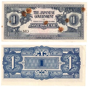 1942 Japanese Government Malaya Banknote M5c 1 Dollar Circulated - Picture 1 of 1