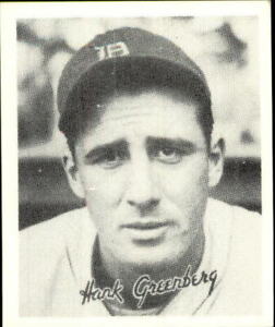 1936 Goudey Black and White '88 Reprints Card #15 Hank Greenberg - NM-MT