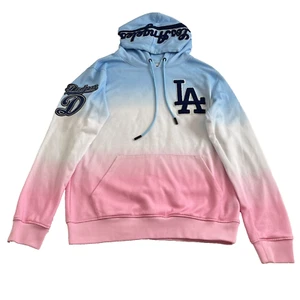 Felpa con cappuccio Pro Standard MLB Los Angeles Dodgers da uomo blu rosa ombra - Foto 1 di 17