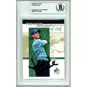 David Duval Auto 2001 SP Authentic Preview Ambassadors of Golf RC #57 Beckett - Picture 1 of 6