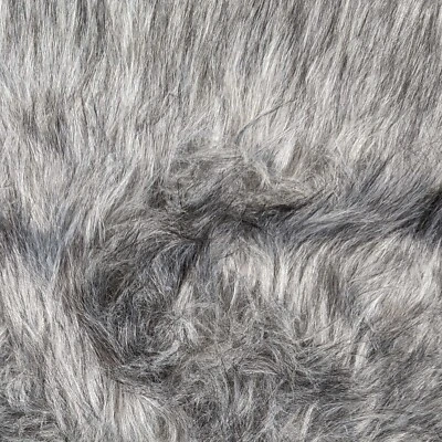 Shaggy Faux Animal Fur by the Yard (GRAY) | 58" Roll Long Pile Soft Fake Fur - Image 1 of 3