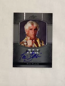 Tarjeta autógrafa firmada por RIC FLAIR 2011 LEAF METAL FANS OF ALI AUTO - Imagen 1 de 2