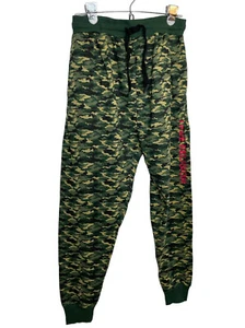 True Religion Herren Camouflage Jogginghose Small Joggers Grün Kordelzug Taille Lounge - Bild 1 von 8