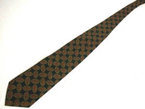 Hilditch & Key Mens Necktie Tie Black Red Geometric 100% Silk 59"  Career - Picture 1 of 5