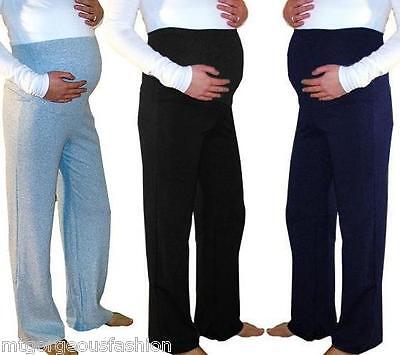 Maternity Trousers Pregnancy Pants Casual Yoga Over Bump Joggers 10 12 14 16 18 • 13.99£
