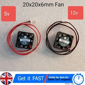 2006 20x20x6mm 5v/12v 2CM 20MM Ultradünner Kühllüfter für PC Computer Laptop - Bild 1 von 6