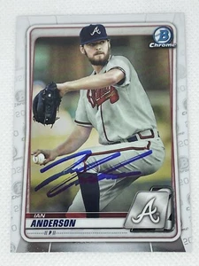 2021 Bowman Chrome Ian Anderson Hand Signed RC AUTO Atlanta Braves Rookie Card - Picture 1 of 2