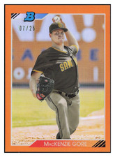2020 Bowman Heritage Chrome Prospects Orange Refractor MacKenzie Gore 92CPMG /25