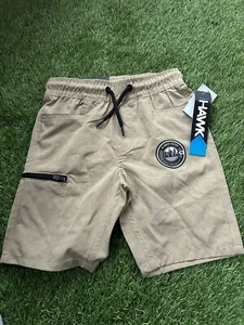 KIDS TONY HAWK HYBRID SHORTS SIZE MEDIUM 5-6 NWT TAN - Picture 1 of 3