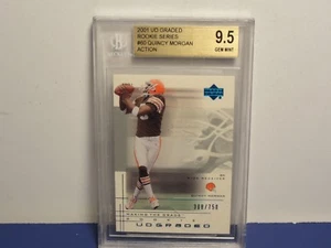 2001 UD Graded Rookie Series #60 Quincy Morgan 9.5 Graded Beckett Trading Card - Picture 1 of 4