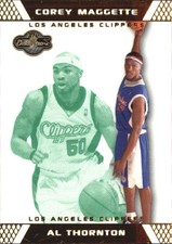 2007-08 Topps Co-Signers Gold Green Card #86A Al Thornton/Corey Maggette