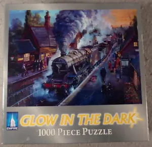 Treno a Vapore Deposito Scena " Andiamo" Impero Puzzle 1000 Pezzi Bagliore nel Buio - Foto 1 di 4