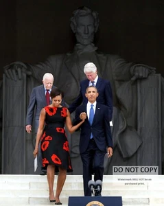 PRESIDENTS BARACK OBAMA, JIMMY CARTER & BILL CLINTON 2013 - 8X10 PHOTO (AB-812) - Picture 1 of 1