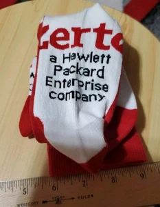 Calze Hewlett Packard Swag Zerto IT Convention Promozionali Rosso Bianco Adulto Nuove - Foto 1 di 4