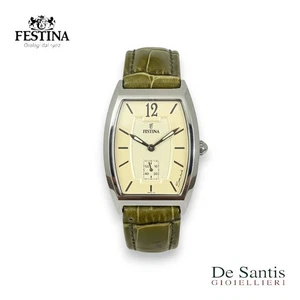 Orologio Donna Festina Retrò Cassa Tonneau Acciaio, Quadrante Beige Champagne - Foto 1 di 3