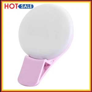 5 szt. Mini LED USB Klips Telefon komórkowy Q Pierścień do selfie Lampa błyskowa Wypełniająca (różowy) - Zdjęcie 1 z 10