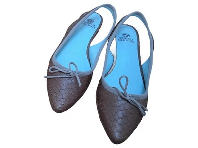 FRED DE LA BRETONIèRE Slingback Femme Marron Imprimé Animal (EU 37) - Photo 1/3