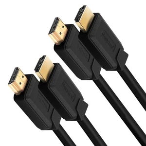 2 Pack HDMI Cable, 2.1 Version, 8K 60Hz, 48Gbps, Gold Connectors, 10ft , Black - Picture 1 of 10