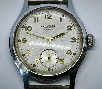 Antiguo reloj Junghans mecánico militar a prueba de golpes para hombre, 15 joyas, funcionando Foto 1 de 4