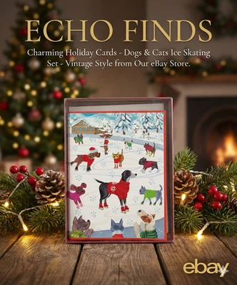 Juego de 16 tarjetas de felicitación navideñas en caja - Mensaje divertido y festivo - Caspari - Nuevo Foto 1 de 4