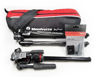 Trípode vivo de 3 vías Manfrotto Befree MKBFRLA4BK-3W + Estuche principal MH01HY y 200PL-PRO Foto 1 de 4