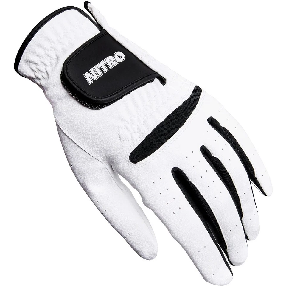 12 NUEVO Guantes de Golf Nitro Crossfire Blancos - Para Hombre Talla L Regular LH - Venta al por menor $119 Foto 1 de 1