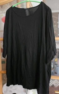 Neckisches Kurzarm-Shirt(Fledermausärmel)schwarz, 46/48, Rücken-Reißverschluss! - Bild 1 von 5