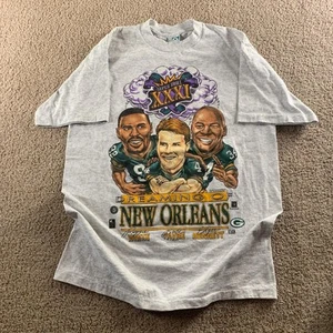 Green Bay Packers Brett Favre NFL Caricature short sleeve ash shirt KV36433 - Picture 1 of 2